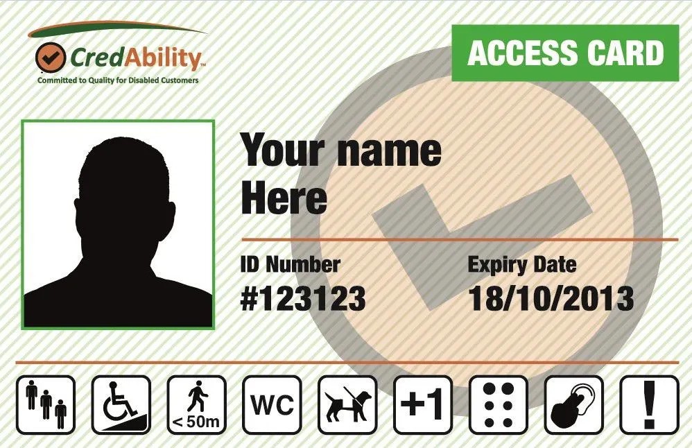 Sample image of an Access Card