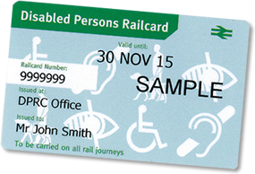 Photo of a disabled persons railcard